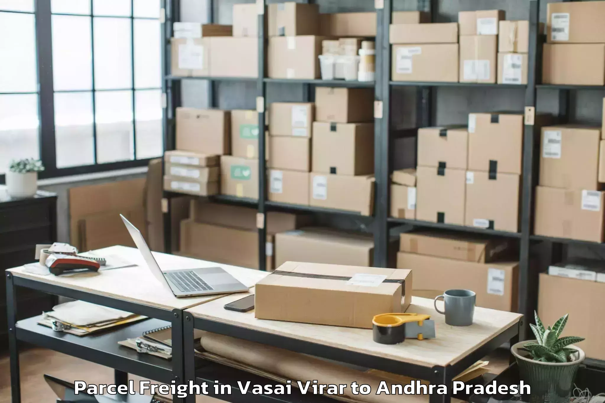 Affordable Vasai Virar to Vignan University Guntur Parcel Freight